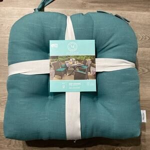 New Martha Stewart Outdoor Living teal seat‎ cushions for outdoor furniture